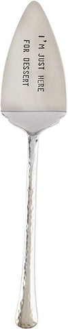Mud Pie Mud Pie 46300056 Vintage Inspired Cake Just Dessert Server, One Size, Silver - DimpzBazaar.com