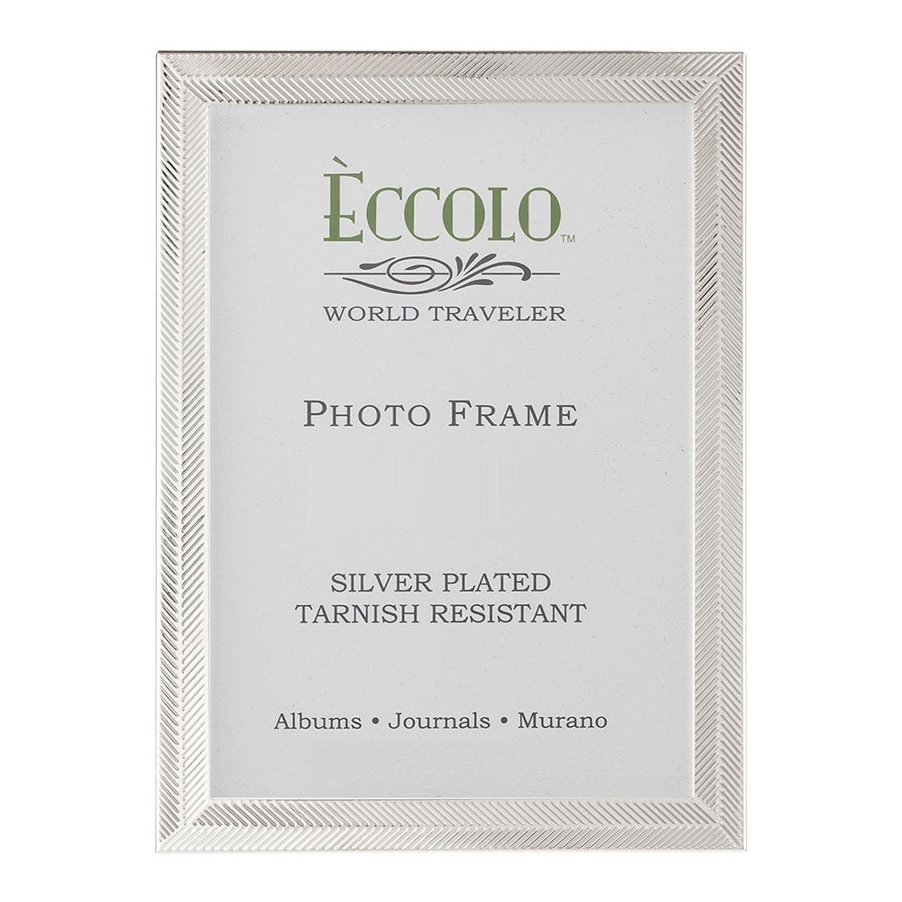 Eccolo World Traveler Eccolo World Traveler Silver Plated Frame, Holds a 5 x 7-Inch Photo - DimpzBazaar.com