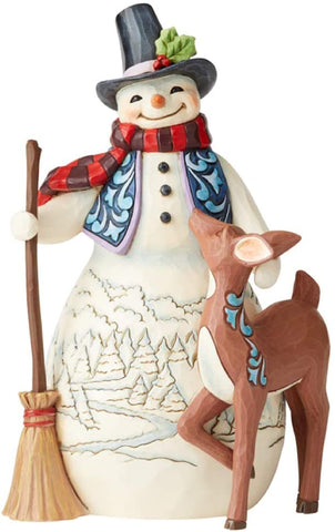 Enesco Enesco Jim Shore Heartwood Creek Snowman and Friends Fourth Annual Figurine, 8.3 Inch, Multicolor - DimpzBazaar.com
