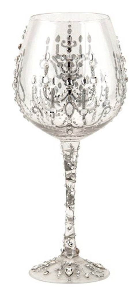 Enesco Lolita Santa Barbara Design Studio Chandelier Lolita Super Bling Wine Glass, Multicolor - DimpzBazaar.com