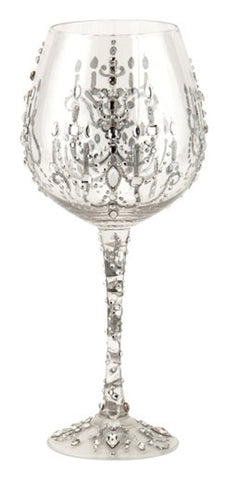 Enesco Lolita Santa Barbara Design Studio Chandelier Lolita Super Bling Wine Glass, Multicolor - DimpzBazaar.com