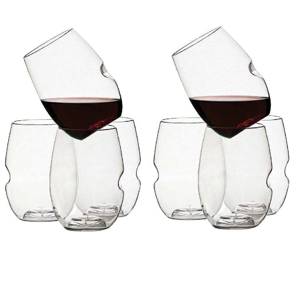 Govino GoVino Wine Glass Flexible Shatterproof Recyclable, Set of 8 - DimpzBazaar.com