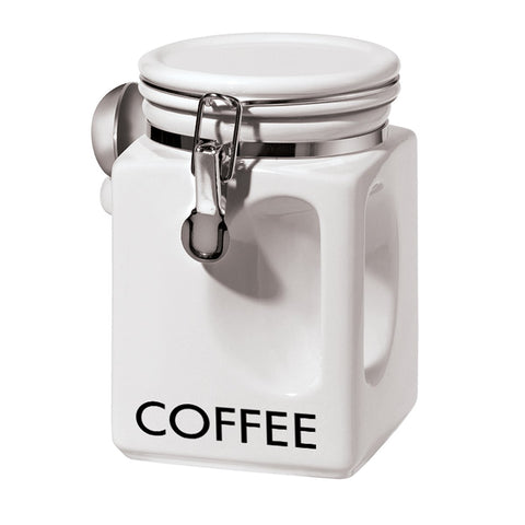 Oggi Oggi 5832.1 EZ Grip Coffee Canister, White - DimpzBazaar.com