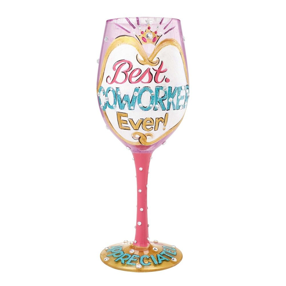 Lolita Glassware Lolita by Enesco Best Co-Worker Ever Wine Glass - DimpzBazaar.com