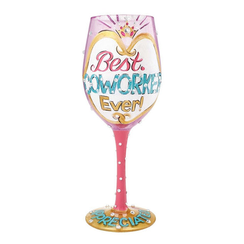 Lolita Glassware Lolita by Enesco Best Co-Worker Ever Wine Glass - DimpzBazaar.com