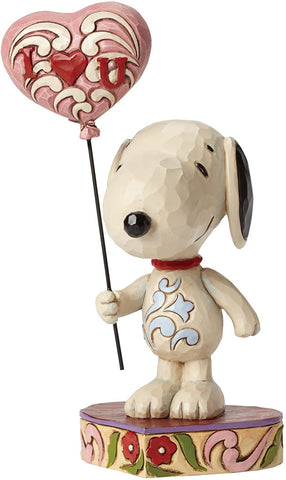 Jim Shore for Enesco Jim Shore for Enesco Peanuts Snoopy with Heart Balloon Figurine, 7.75" - DimpzBazaar.com