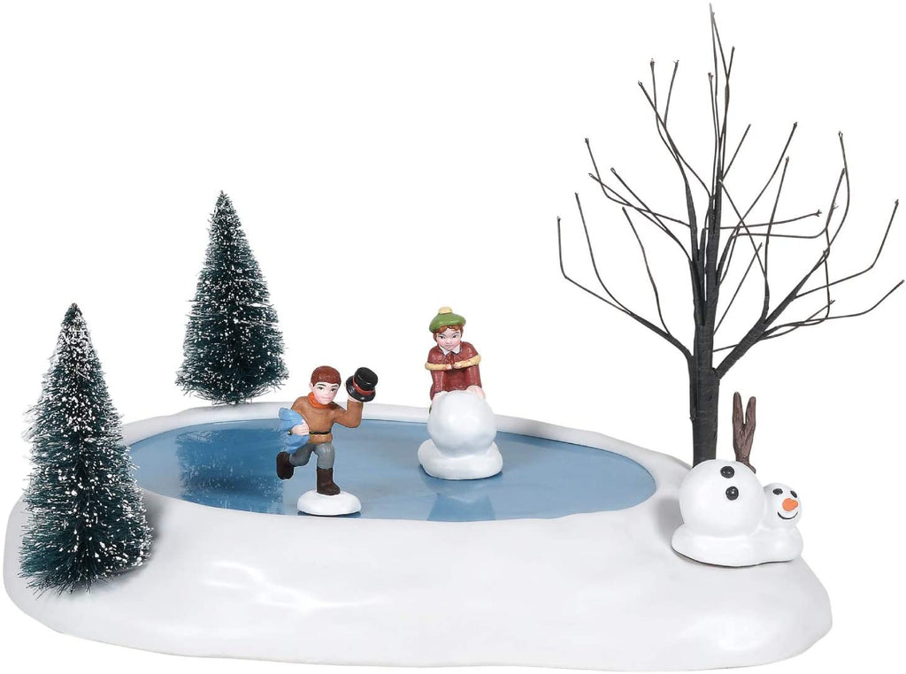 Department 56 Department 56 Village Collection Accessories Building a Snowman Animated Figurine, 7.25 Inch, Multicolor - DimpzBazaar.com