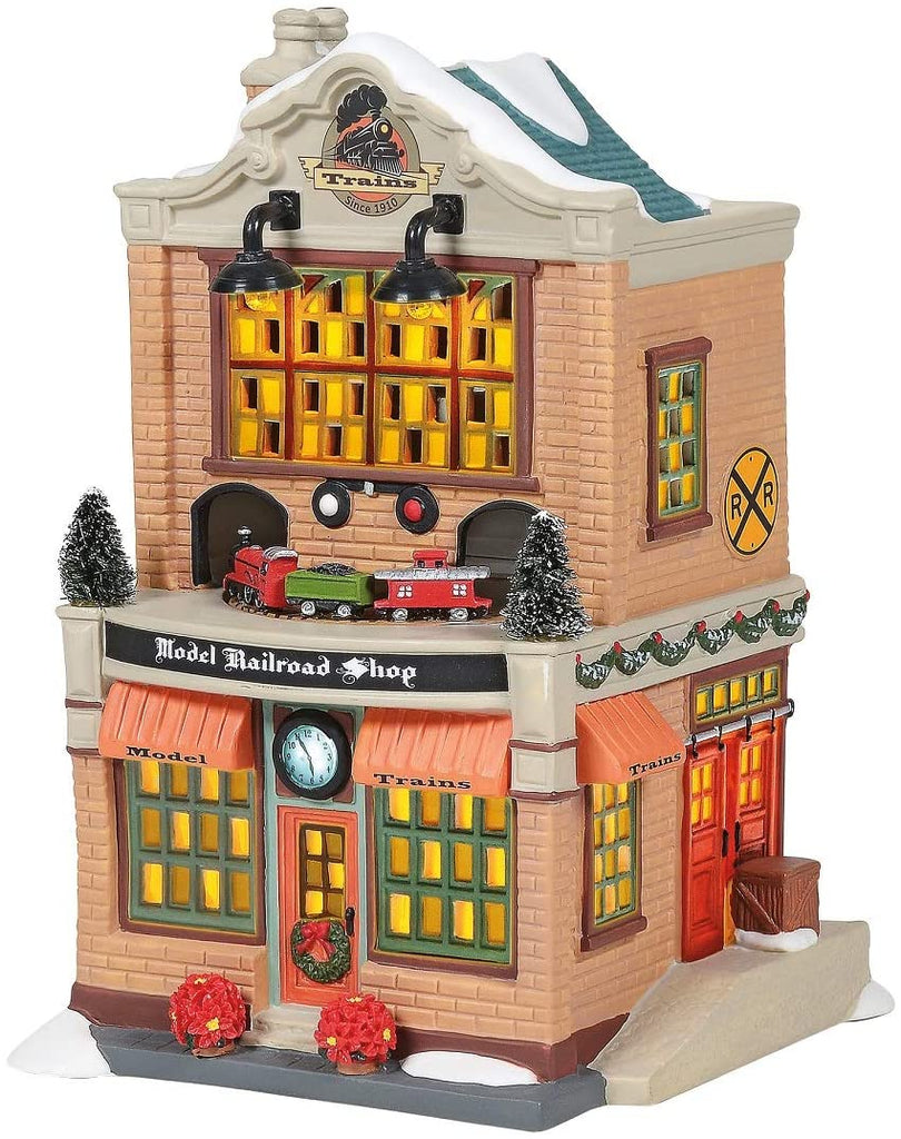 Department 56 Department 56 "Christmas in the City Model Railroad Shop Lit House, 7.87-inch High - DimpzBazaar.com