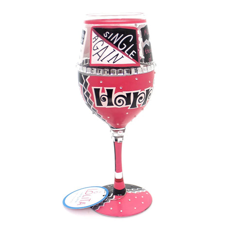 Unknown Lolita by Enesco Happily Divorced Wine Glass - DimpzBazaar.com
