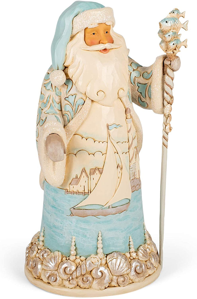 Enesco Enesco Jim Shore Heartwood Creek Coastal Santa/Sailboat Scene Figurine - DimpzBazaar.com