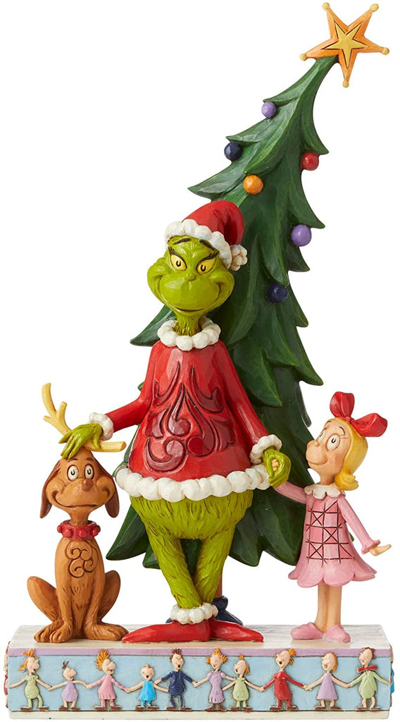 Enesco Enesco Grinch by Jim Shore Grinch, Max and Cindy by Tree Figurine - DimpzBazaar.com