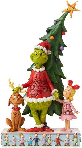 Enesco Enesco Grinch by Jim Shore Grinch, Max and Cindy by Tree Figurine - DimpzBazaar.com