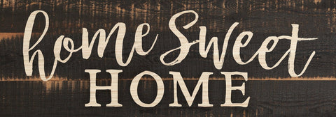 P. Graham Dunn P. GRAHAM DUNN Home Sweet Home Script Design Black Distressed 16 x 6 Inch Solid Pine Wood Plank Wall Plaque Sign - DimpzBazaar.com