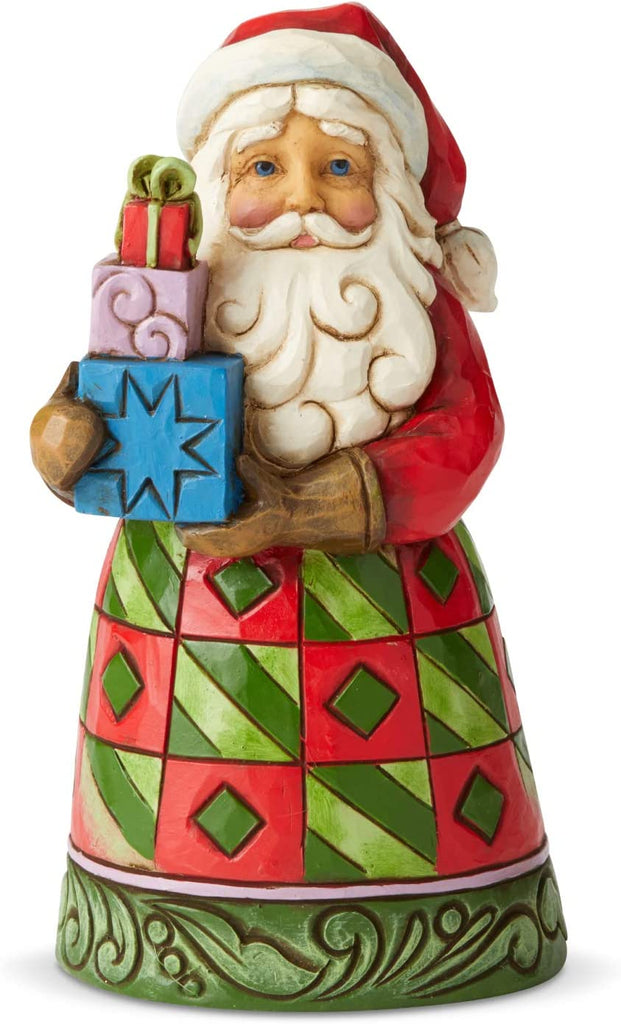 Enesco Enesco Jim Shore Heartwood Creek Santa with Presents Pint-Size Figurine, 5.12 Inch, Multicolor - DimpzBazaar.com