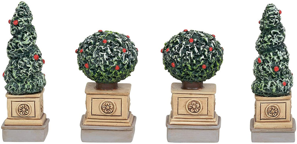 Department 56 Department 56 Village Cross Product Accessories Classic Christmas Shrubbery Figurine Set, 2.5 Inch, Multicolor - DimpzBazaar.com