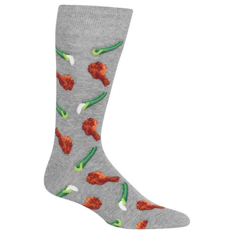 Hot Sox Hot Sox Chicken Wings and Celery Crew Socks, 1 Pair, Men's 6-12.5 - DimpzBazaar.com