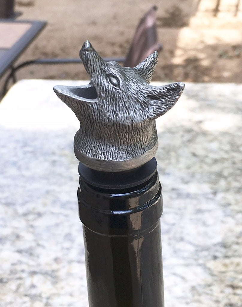 Spectrum Fox Wine Aerator Pourer Premium Aerating Pourer FDA Approved Stainless Steel Food Grade silicone stopper - DimpzBazaar.com