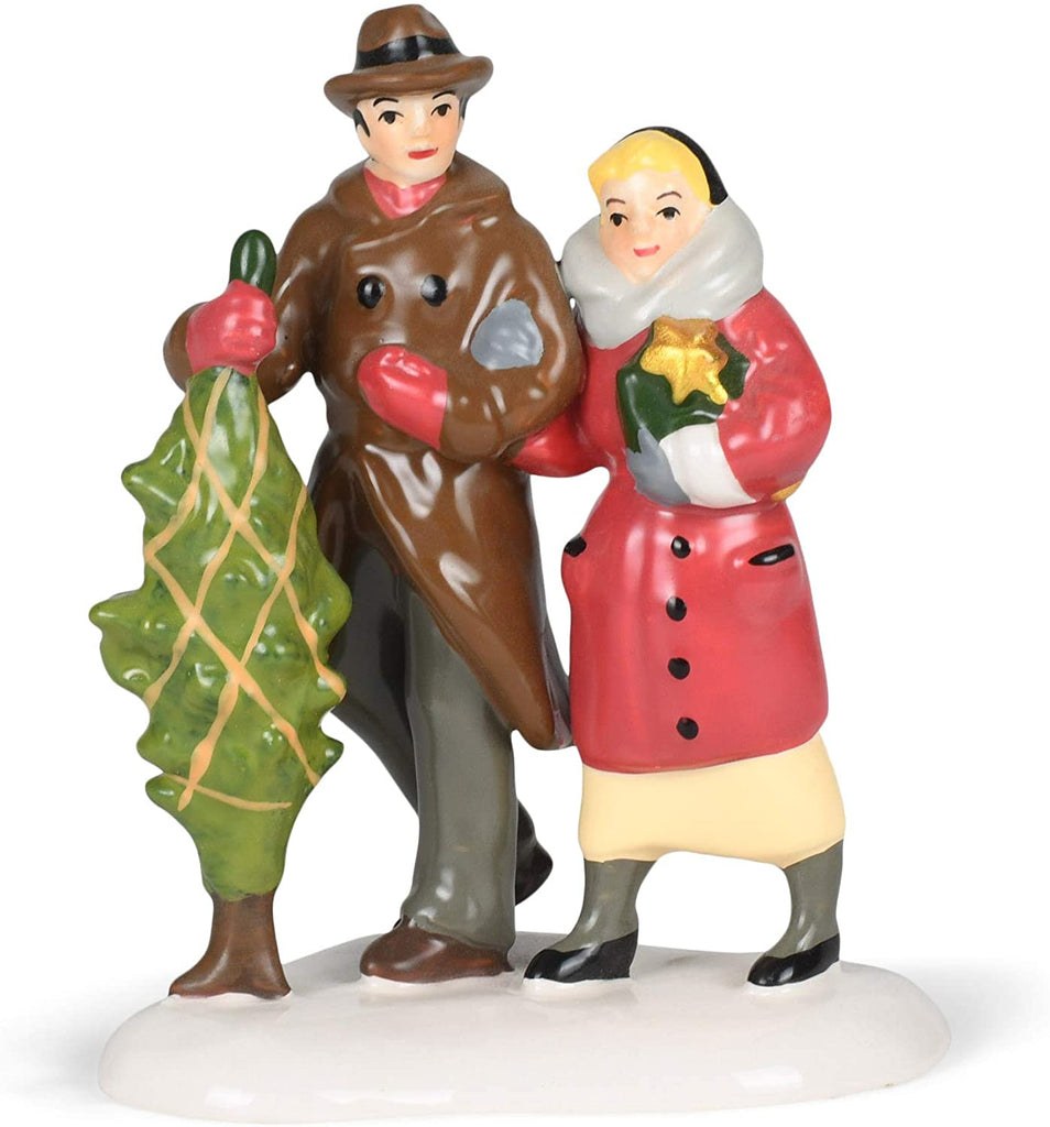 Department 56 Department 56 Original Snow Village Bringing Home Christmas Village Figure, 3.3-inch Height - DimpzBazaar.com