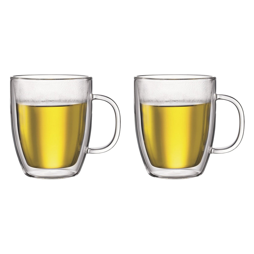 Bodum Bodum Bistro - Double Wall Thermo Glass Espresso Mug - For Hot and Cold Drinks - Transparent - Pack of 2 - Various Sizes - DimpzBazaar.com