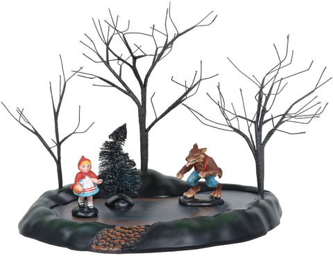 Department 56 Department 56 Village Collection Accessories Halloween Little Red Riding Hood Animated Figurine Set, 8.5 Inch, Multicolor - DimpzBazaar.com