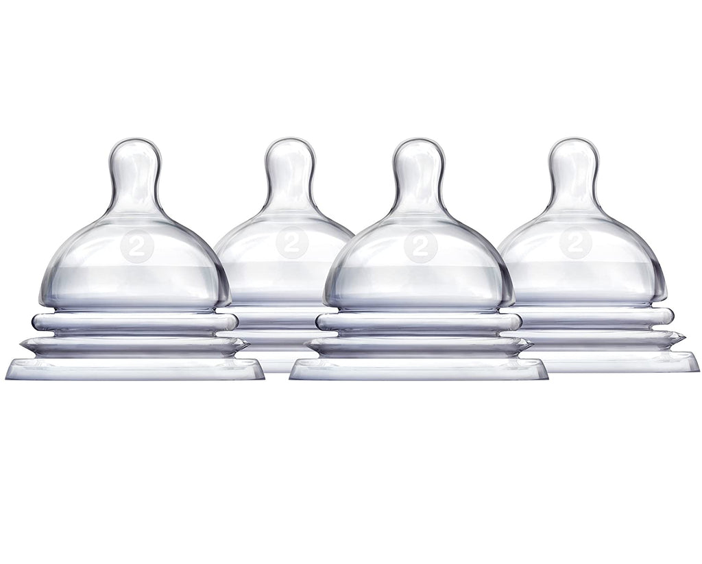 Munchkin Munchkin Latch Natural Movement Baby Bottle Nipples, 4 Count, Stage 2 - DimpzBazaar.com
