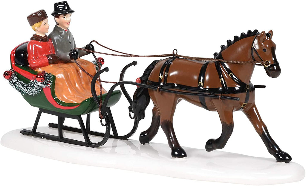 Department 56 Department 56 Original Snow Village Accessories Sleigh Bell Ride Village Figures, 3.8-inch Height - DimpzBazaar.com