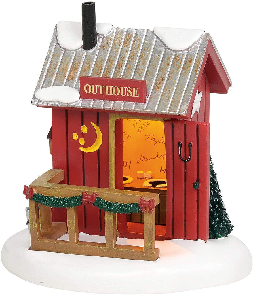 Department 56 Department 56 Village Cross Product Accessories Outhouse Lit Figurine, 4.25 Inch, Multicolor - DimpzBazaar.com