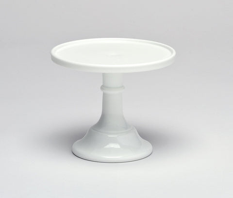 Mosser Glass Milk White 9" Glass Cake Stand - Made in the USA By Mosser Glass - DimpzBazaar.com