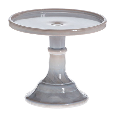 Mosser Glass Mosser Glass 6" Footed Cake Plate Stand - Gray Marble - DimpzBazaar.com