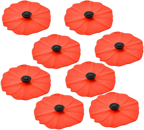 Charles Viancin Charles Viancin Poppy Drink Cover Set/2, Pack of 4 - DimpzBazaar.com