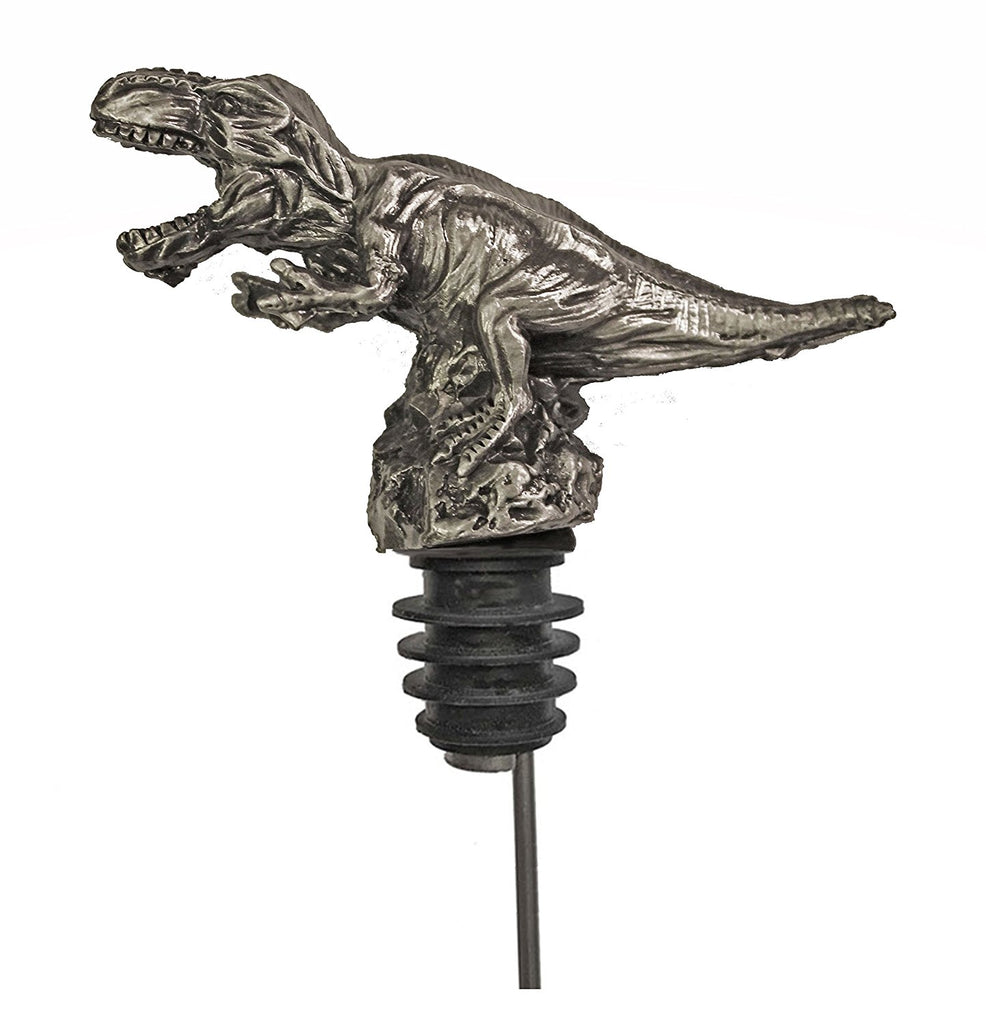 Spectrum Dinosaur Wine Aerator Pourer Premium T-Rex Aerating Pourer FDA Approved Stainless Steel Food Grade Silicone Stopper - DimpzBazaar.com