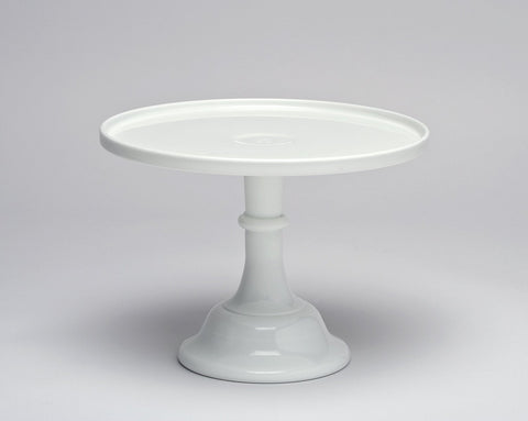 Mosser Glass Mosser Glass 10" Milk Glass Cake Plate/stand - DimpzBazaar.com