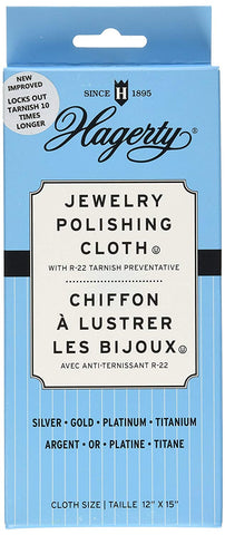 Hagerty Hagerty 15700 Two Piece Jewelry Polishing Cloth with R-22 Preventative 12" X 15" - DimpzBazaar.com