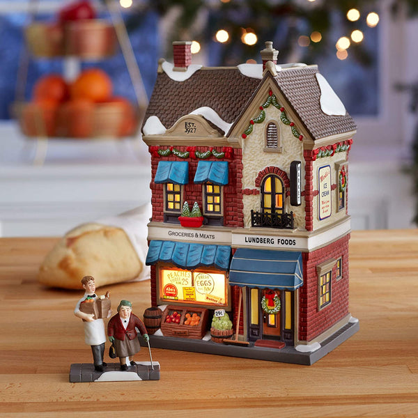 Department 56 Department 56 Christmas in The City Village Lundberg Foods Lit Building and Accessories, 8.75", Multicolor - DimpzBazaar.com