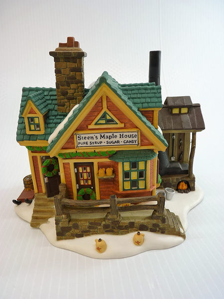 Department 56 department 56 "Steen's Maple House" New England Village Heritage Village Collection building #56579 smoking chimney- maple scent - DimpzBazaar.com