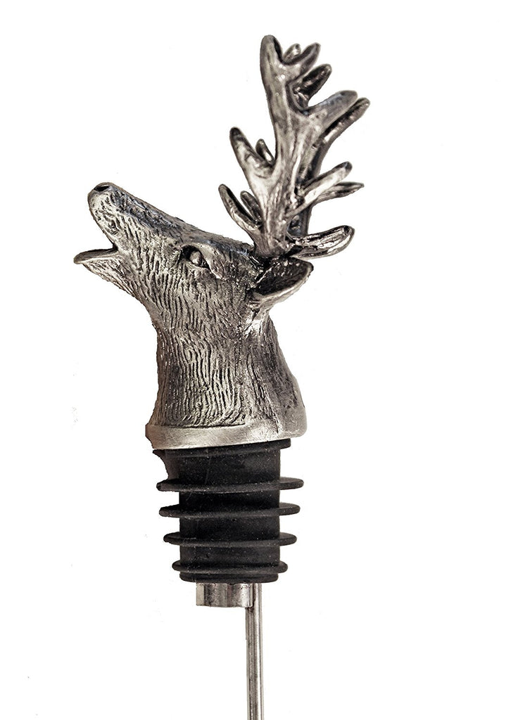 Spectrum Spectrum Deer Stag Wine Aerator Pourer Premium Aerating Pourer FDA Approved Stainless Steel Food Grade silicone stopper - DimpzBazaar.com