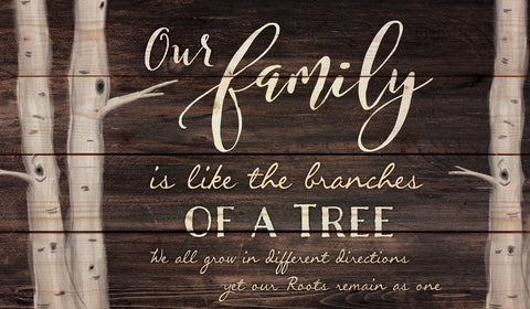 P. Graham Dunn P. GRAHAM DUNN Our Family Tree Dark Distressed 24 x 14 Inch Solid Pine Wood Pallet Wall Plaque Sign - DimpzBazaar.com