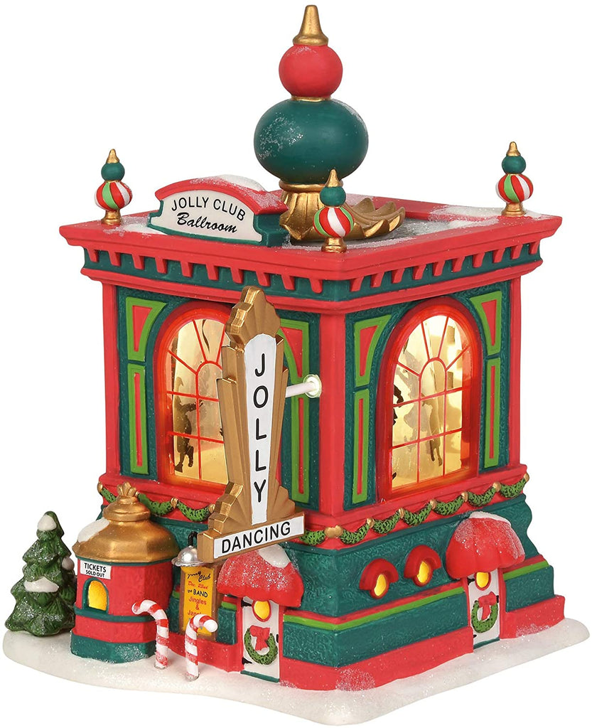 Department 56 Department 56 North Pole Village Jolly Club Ballroom Musical Animated Lit Building, 10.24 Inch, Multicolor - DimpzBazaar.com