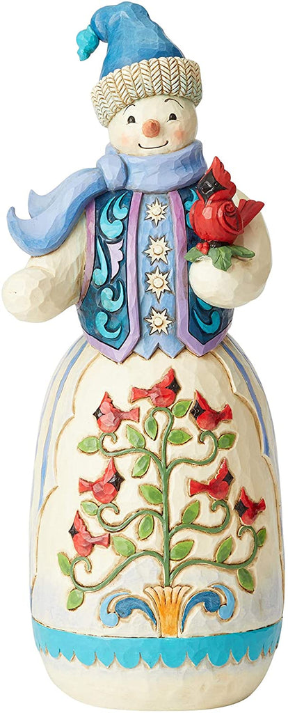 Enesco Enesco Jim Shore Heartwood Creek Snowman with Cardinal Statue, 20 Inches High - DimpzBazaar.com