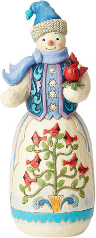 Enesco Enesco Jim Shore Heartwood Creek Snowman with Cardinal Statue, 20 Inches High - DimpzBazaar.com
