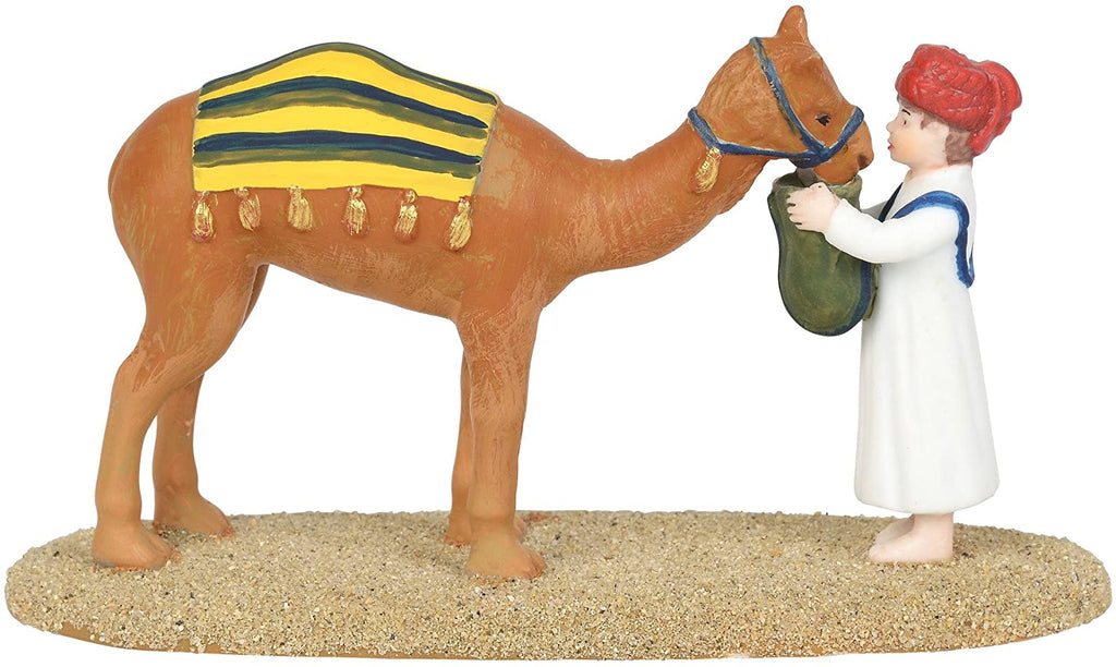 Department 56 Department 56 Little Town of Bethlehem Village Accessories Tending The Camel Figurine, 2.83 Inch, Multicolor - DimpzBazaar.com
