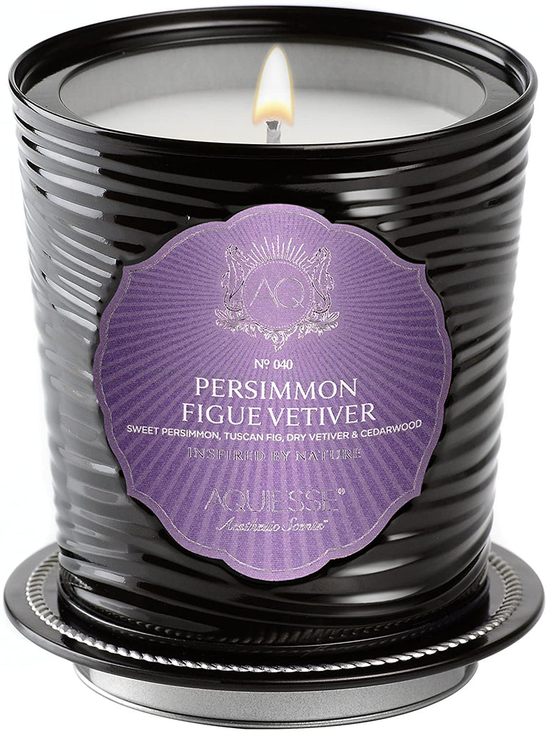 Aquiesse PERSIMMON FIGUE VETIVER TIN 11oz Portfolio Collection Scented Soy Candle by Aquiesse - DimpzBazaar.com