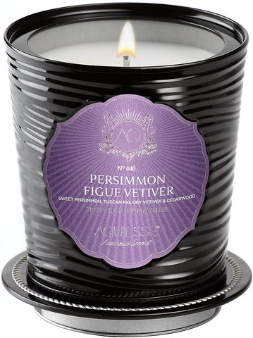 Aquiesse PERSIMMON FIGUE VETIVER TIN 11oz Portfolio Collection Scented Soy Candle by Aquiesse - DimpzBazaar.com