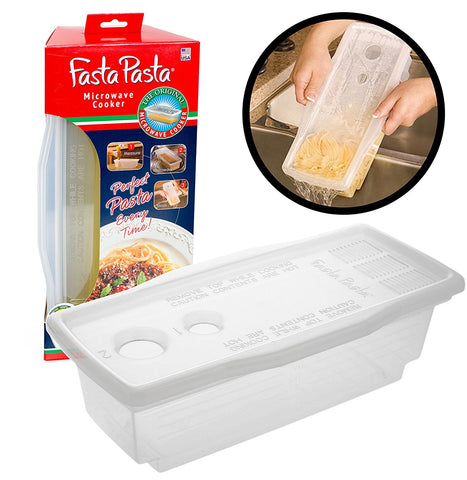 Fasta Pasta Microwave Pasta Cooker - The Original Fasta Pasta - No Mess, Sticking or Waiting For Boil - DimpzBazaar.com