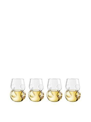 Final Touch Final Touch Set of 4 Conundrum 9-Oz. White Wine Glasses - DimpzBazaar.com
