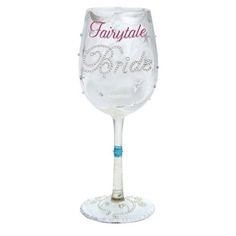 Enesco Lolita Lolita from Enesco Fairytale Bride Wine Glass, Multicolor - DimpzBazaar.com