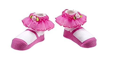 Ganz Ganz Easter Valentine's Day Newborn Infant Baby Girl Pink Ruffle Socks (0-12 Months) - DimpzBazaar.com
