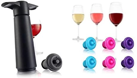 Vacu Vin Vacu Vin The Original Wine Saver Pump With Vacuum Bottle Stoppers - DimpzBazaar.com