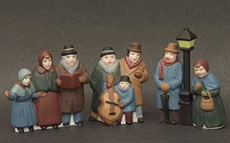 Department 56 Dept.56-Dickens Village, Carolers Black Post Version, set-3 - DimpzBazaar.com