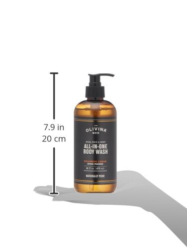 Olivina Men Olivina Men All-in-One Body Wash for hair, face and body - Bourbon Cedar 16 fl. oz - DimpzBazaar.com